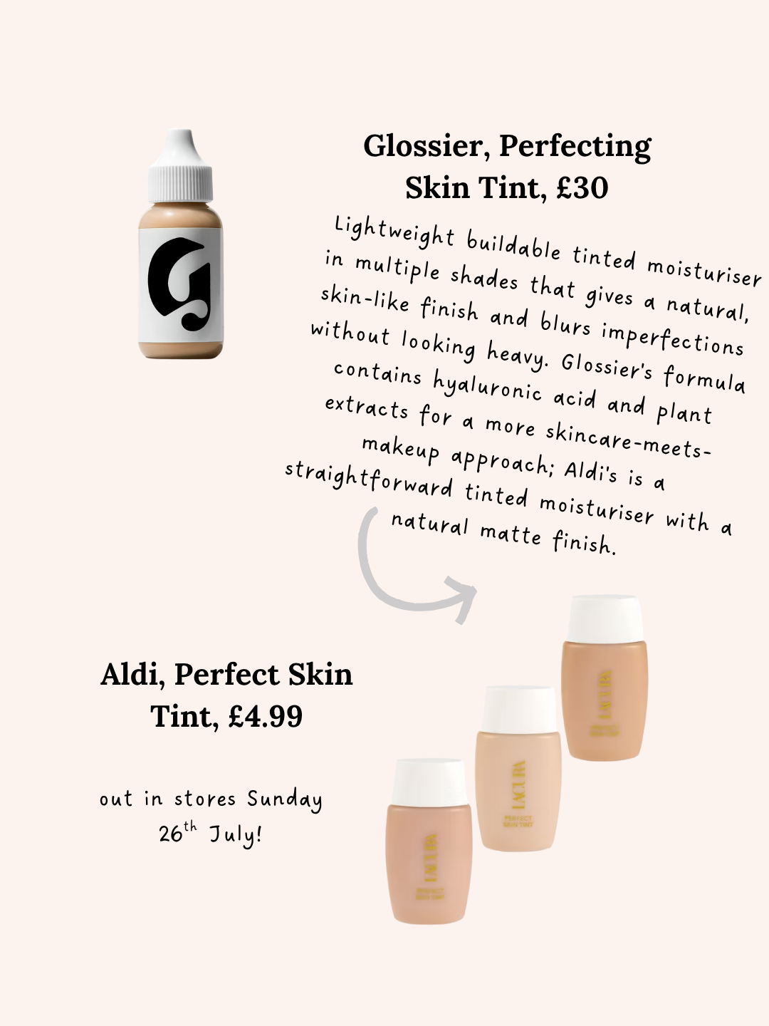 Glossier vs Aldi (Lacura)