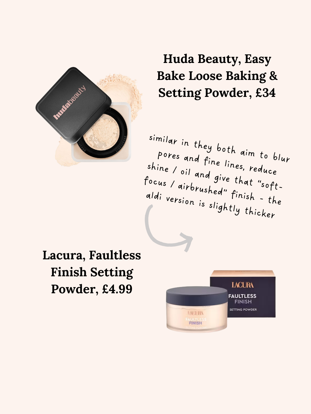 Huda Beauty vs Aldi (Lacura)
